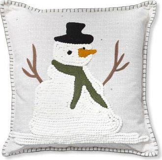 Tag Fresh Balsam Snowman Throw Pillow Multicolor Christmas Decor in White at Nordstrom