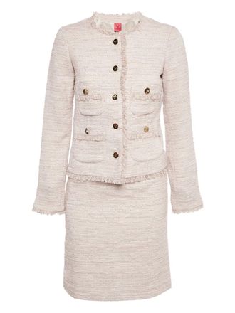 Veronica Virta Tweedelig tweed pakmet knopen - Beige