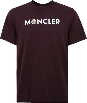 Moncler Tops, Heren, Rood, XL, Katoen, T-shirt