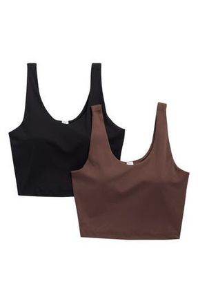 Yogalicious Lux Everyday Cloud Support Tank Set in Shopping Bag/Black at Nordstrom Rack, Size Medium