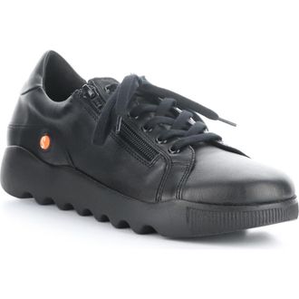 Softinos Whiz Sneaker in 007 Black Smooth Lea at Nordstrom Rack, Size 6-6.5Us / 37Eu
