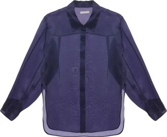 Khaite Camicia oversize semi trasparente - Viola