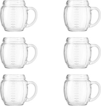 10 Strawberry Street Set Of 6 Sports Glassware: American Football