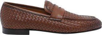 Stuart Weitzman Brown Dino Loafers