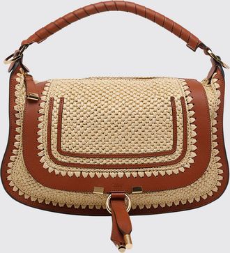 Chlo&eacute; Borsa Marcie Chlo&eacute; in rafia crochet e pelle