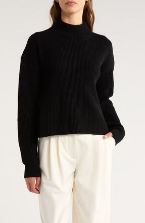 Max Mara Fufy Wool & Cashmere Rib Sweater in Black at Nordstrom, Size Xx-Large