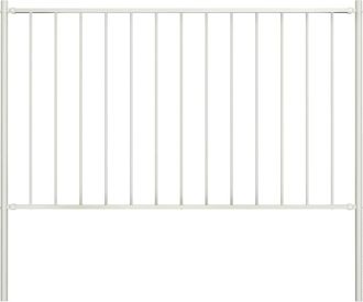 vidaXL Panel De Valla Con Postes De Acero Con Recubrimiento En Polvo, 1,81 X 1 M, Color Blanco Vidaxl