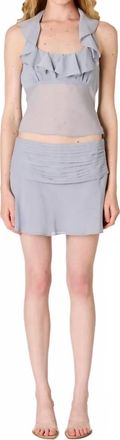 Nia Verbena Sheer Top In French Grey