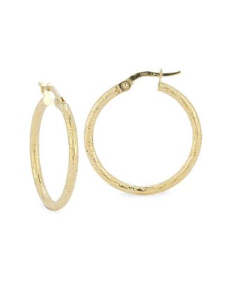 Italian Gold, Inc 14K Italian Gold Small Hammered Hoops