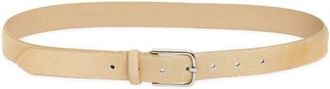 Nordstrom Yvette Genuine Calf Hair Belt in Beige Wood- Silver at Nordstrom, Size X-Small
