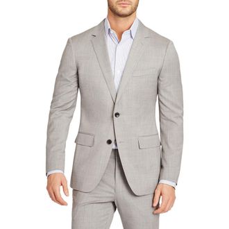 Bonobos Jetsetter Slim Fit Stretch Wool Suit Jacket in Light Grey at Nordstrom, Size 38 Regular