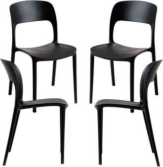 Regalos Miguel Regalos Miguel - Packs Sillas Jard&iacute;n - Pack 4 Sillas Inis - Negro
