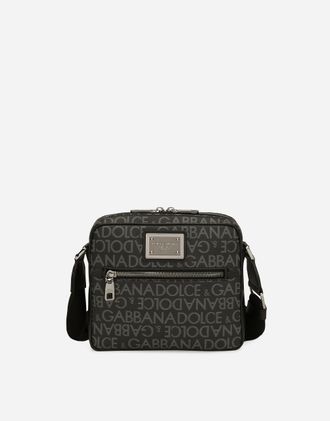 Dolce & Gabbana Coated Jacquard Crossbody Bag - Man Crossbody Bags Multi-colored Fabric Onesize