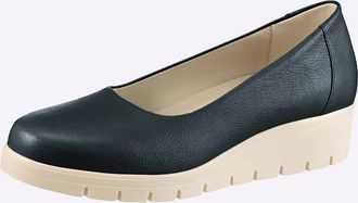 Casual Looks Slipper CASUAL LOOKS, Damen, Gr. 36, marine, meliert, Glattleder, Schuhe Slipper