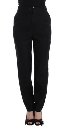 Kaale Suktae Black High Waist Straight Slim Dress Womens Pants