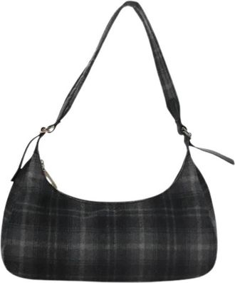 Ferragamo Pre-owned Wollen Schoudertas - Dames - Vintage Schoudertas - Grijs - ONE Size - Wol - Vintage
