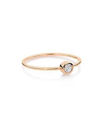 Ginette NY Bague Lonely Diamonds Medium Diamants Or Rose