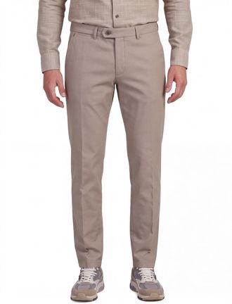 Gardeur Sonny broek bruin effen katoen slim fit