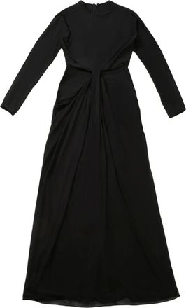 The Row draped-detail maxi dress - Nero