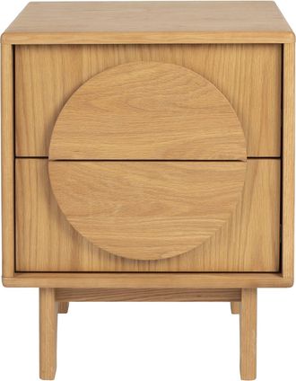 Zuiver Massivholz Design Beistelltisch & Nachtisch Groove, Eiche Natural