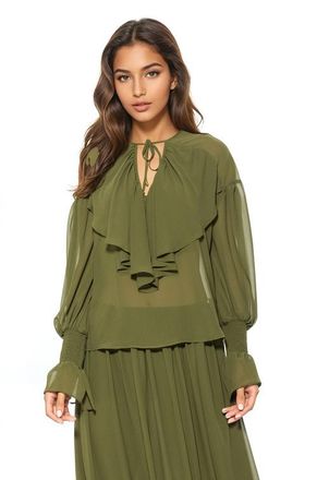 Alexia Admor Serelise Blouse in Sage at Nordstrom, Size X-Small L
