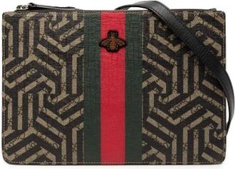 Gucci Pre-owned Cross Body Bags, female, Brown, Size: ONE SIZE Pre-owned Leather Cross Body Bag