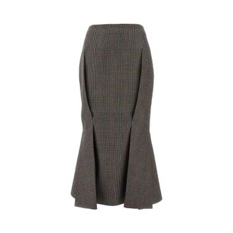 Prada Prince of Wales wool midi skirt Woman 40