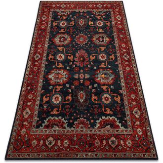 RugsX Alfombra De Lana Polonia Tesoro Marco Azul Oscuro Red 170x235 Cm