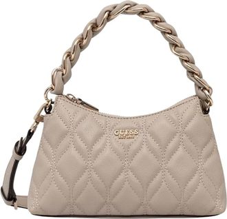 Guess Maxine Hobo - Dames - Handtassen - Beige - ONE Size - Leer - Tassen