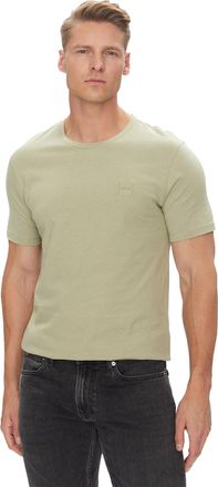 HUGO BOSS Oranje premium katoenen T-shirt voor heren (Lichtgroen)
