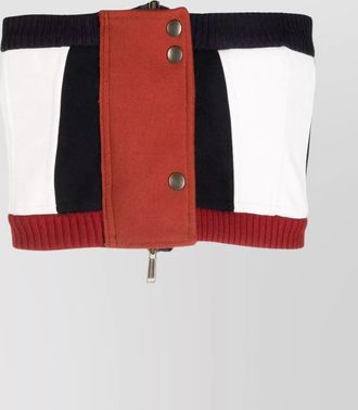 Dsquared2 corset top with color-block design and buttons