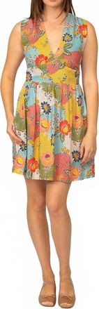 Cameo V Neck Mini Dress In Osaka