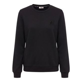 Liu Jo Hoodies & sweatvesten, Dames, Zwart, S, Polyester, Crew Neck Sweatshirt Tf 6206 J3958