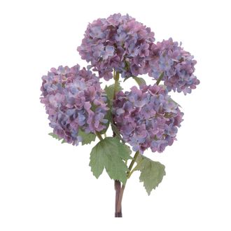 Melrose International Hydrangea Floral Spray (Set of 2) - Purple, Green