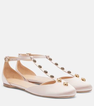 Chlo&eacute; Chlo&eacute; Celeste embellished satin flats