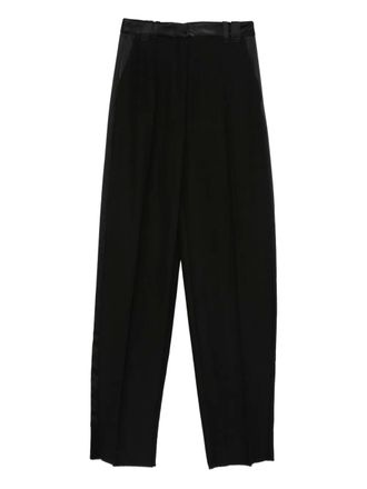 Marella pleated trousers - women - Virgin Wool/Viscose - 42 - Black