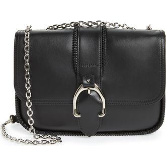 Longchamp Small Leather Crossbody Bag in Black at Nordstrom