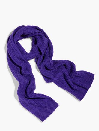 Talbots Soft Cable Knit Scarf - Brilliant Purple - 001 Talbots