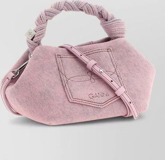 Ganni bou small denim shoulder bag