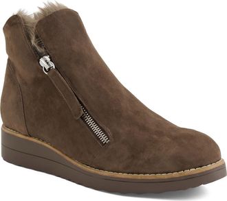 Django & Juliette Opal Double Zip Fur Boot in Black Wr Suede Fur at Nordstrom, Size 41