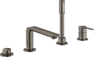 GROHE Juego De Grifer&iacute;a De Ba&ntilde;o Grohe 4l Linear Eh Con Freno De Mano. Sena Ha Grafito Cepillado