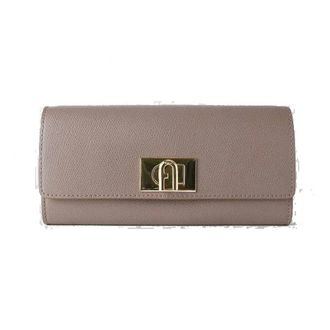 Furla Accessoires, Dames, Grijs, ONE Size, Leer, Continental Portemonnee XL