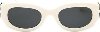 Off-white OERI14EPALMER0107 Oval Dark Lens Sunglasses - White