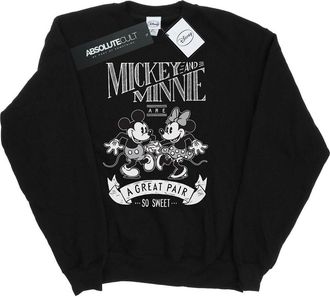 Disney Dames/Dames Mickey en Minnie Mouse Groot Paar Sweatshirt (Zwart)