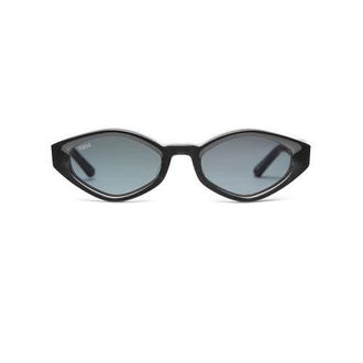 Vada Jewelry Siren Sunglasses in Black Onyx Silver at Nordstrom