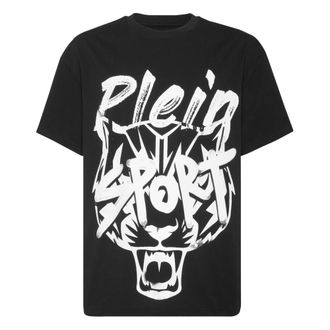 Plein Sport Tops, Heren, Zwart, 2Xl, Denim, Mykonos Fit T-Shirt