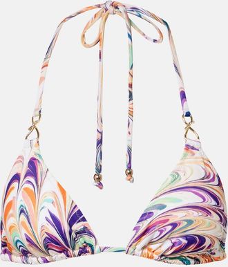 Alexandra Miro Leoni printed triangle bikini top