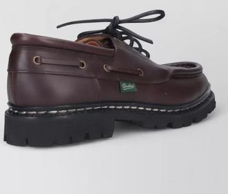 Paraboot boat lace shoes eyelet rubber sole