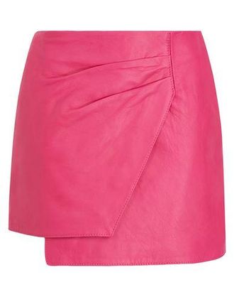 8 by YOOX LEATHER WRAP MINI SKIRT