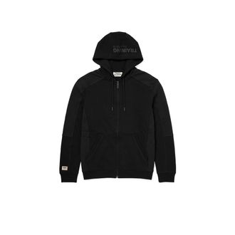 Freddy Felpa Uomo con Zip e Cappuccio, Inserti Texture a Quadri